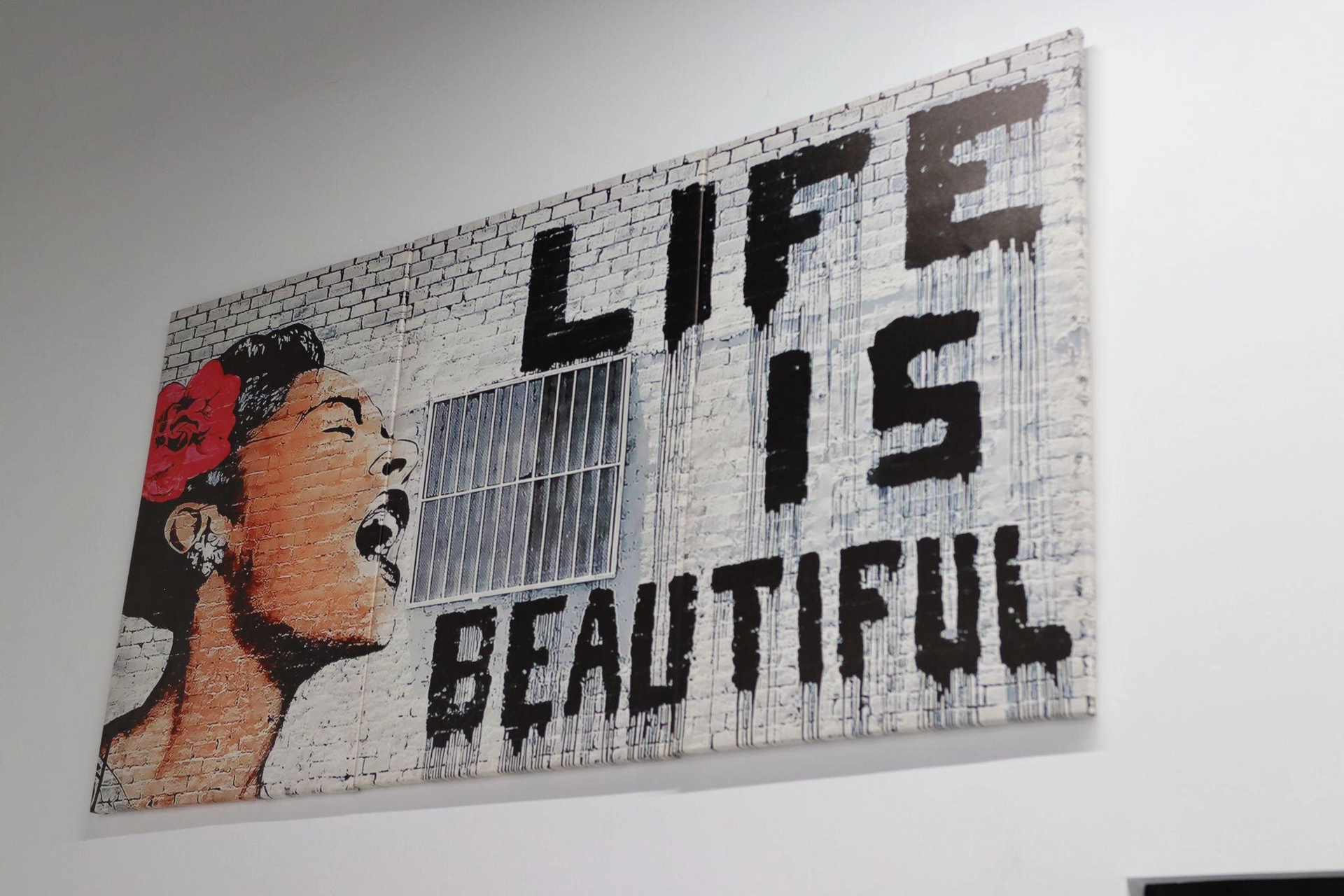 Life is Beautiful artwork in the store