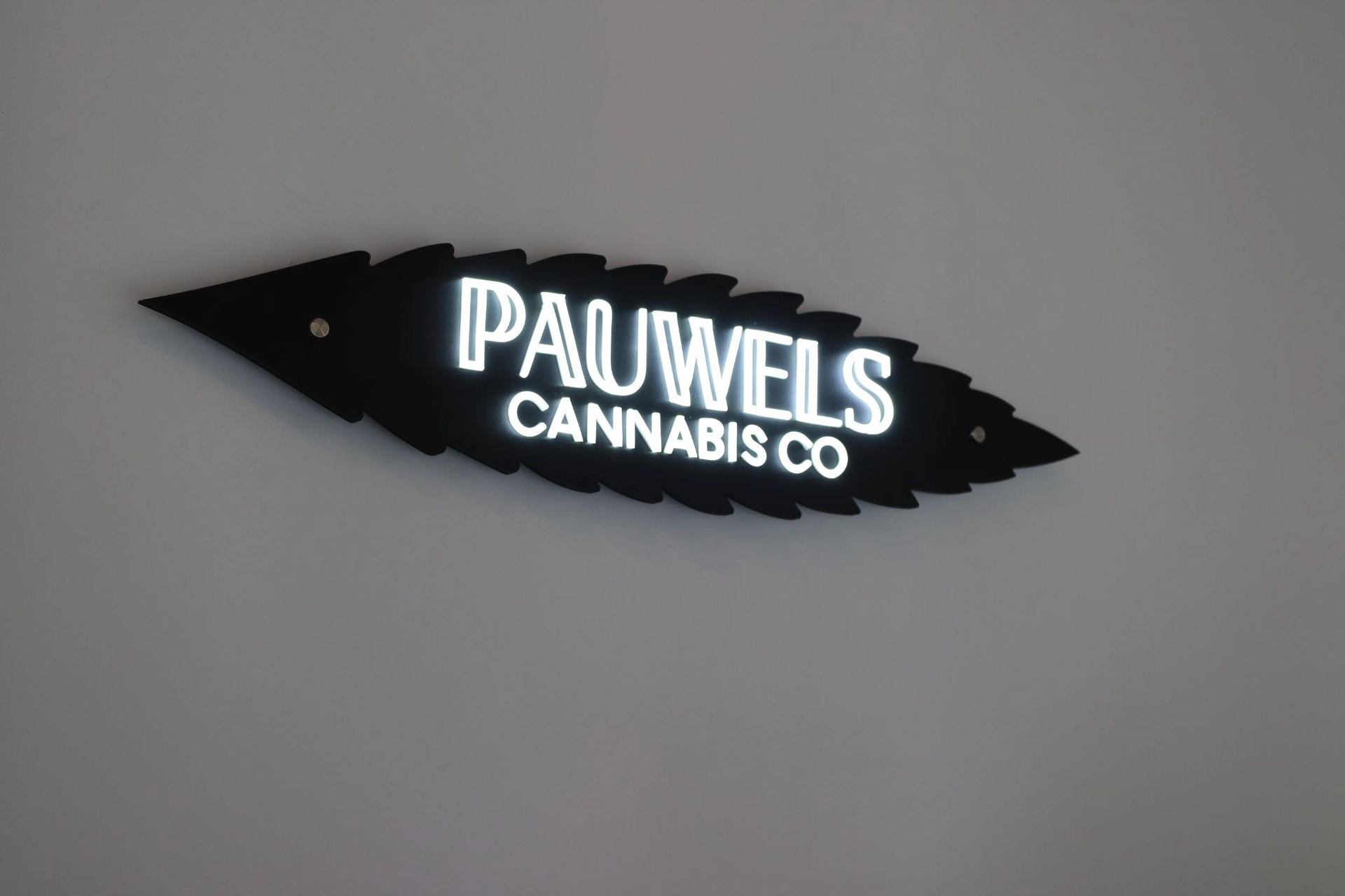 Pauwels Cannabis Co. storefront sign